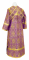 Иподьяконское облачение - шёлк Ш3 "Никея" (фиолетовое-золото) вид сзади, обыденная отделка