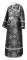Иподьяконское облачение - шёлк Ш3 "Вильно" (чёрное-серебро), обиходная отделка