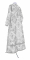Иподьяконское облачение - шёлк Ш4 "Псков" (белое-серебро) вид сзади, обиходные кресты