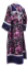 Иподьяконское облачение - полушёлк китайский "Пионы" (фиолетовое-серебро) (вид сзади), обиходная отделка