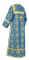 Стихарь дьяконский - парча П "Воскресение" (синий-золото) вид сзади, соборная отделка