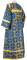 Стихарь дьяконский - парча П "Убрус" (синий-золото) вид сзади, обиходные кресты