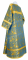 Стихарь дьяконский - парча П "Шуя" (синий-золото) вид сзади, обыденная отделка