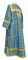 Стихарь дьяконский - парча П "Лавра" (синий-золото) вид сзади, соборная отделка