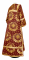 Стихарь дьяконский - парча П "Рождественская звезда" (бордо-золото) вид сзади, обиходная отделка
