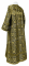 Стихарь дьяконский - парча П "Растительный крест" (чёрный-золото) вид сзади, обиходная отделка