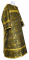 Стихарь дьяконский - парча П "Феофания" (чёрный-золото), обыденная отделка