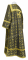 Стихарь дьяконский - парча П "Лавра" (чёрный-золото) вид сзади, соборная отделка