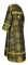 Стихарь дьяконский - парча П "Вильно" (чёрный-золото), вид сзади, обиходная отделка