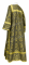 Стихарь дьяконский - парча П "Вологодский посад" (чёрный-золото) вид сзади, обыденная отделка