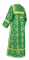 Стихарь дьяконский - парча П "Воскресение" (зелёный-золото) вид сзади, соборная отделка