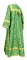 Стихарь дьяконский - парча П "Вологодский посад" (зелёный-золото) (вид сзади), обиходные кресты