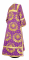 Стихарь дьяконский - парча П "Рождественская звезда" (фиолетовый-золото) вид сзади, обиходная отделка
