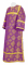 Стихарь дьяконский - парча П "Воскресение" (фиолетовый-золото), обиходная отделка