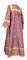 Стихарь дьяконский - парча П "Вологодский посад" (фиолетовый-золото) вид сзади, обыденная отделка