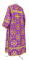 Стихарь дьяконский - парча П "Кострома" (фиолетовый-золото) вид сзади, обиходная отделка