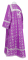 Стихарь дьяконский - парча П "Лавра" (фиолетовый-серебро) вид сзади, соборная отделка