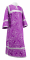 Стихарь дьяконский - парча П "Алания" (фиолетовый-серебро), обыденная отделка
