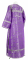 Стихарь дьяконский - парча П "Растительный крест" (фиолетовый-серебро) (вид сзади), обиходная отделка