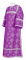 Стихарь дьяконский - парча П "Воскресение" (фиолетовый-серебро), обиходная отделка
