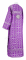 Стихарь дьяконский - парча П "Васильки" (фиолетовый-серебро) вид сзади, обиходная отделка