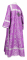 Стихарь дьяконский - парча П "Вологодский посад" (фиолетовый-серебро) вид сзади, обыденная отделка