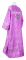 Стихарь дьяконский - парча П "Шуя" (фиолетовый-серебро) вид сзади, обиходная отделка