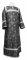 Стихарь дьяконский - парча П "Кустодия" (чёрный-серебро), обыденная отделка