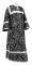 Стихарь дьяконский - парча П "Алания" (чёрный-серебро), обыденная отделка