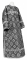 Стихарь дьяконский - парча П "Мирликийская" (чёрный-серебро), обиходная отделка