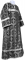 Стихарь дьяконский - парча П "Убрус" (чёрный-серебро), обиходные кресты