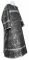 Стихарь дьяконский - парча П "Феофания" (чёрный-серебро), обыденная отделка