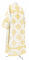 Стихарь дьяконский - парча П "Кострома" (белый-золото) вид сзади, обиходная отделка