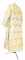 Стихарь дьяконский - парча П "Виноград" (белый-золото) вид сзади, обиходная отделка