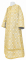 Стихарь дьяконский - парча П "Растительный крест" (белый-золото) с бархатными вставками,, обиходная отделка