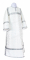 Стихарь дьяконский - парча П "Каппадокия" (белый-серебро), обыденная отделка