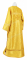 Стихарь дьяконский - парча ПГ1 "Русь" (жёлтый-золото) (вид сзади), обиходная отделка