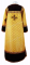 Стихарь дьяконский - парча ПГ1 "Малый крест" (жёлтый-золото) (вид сзади), обиходная отделка