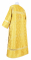 Стихарь дьяконский - парча ПГ1 "Филарет" (жёлтый-золото) (вид сзади), обиходная отделка