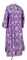 Стихарь дьяконский - парча П "Новая корона" (фиолетовый-серебро) (вид сзади), обиходная отделка