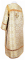 Стихарь дьяконский - парча ПГ2 "Милет" (белый-золото) (вид сзади), обиходная отделка