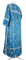 Стихарь дьяконский - парча ПГ3 "Самария" (синий-серебро) (вид сзади), обиходные кресты