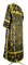 Стихарь дьяконский - парча ПГ3 "Самария" (чёрный-золото) (вид сзади), обиходные кресты