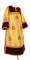 Стихарь дьяконский - парча ПГ3 "Ваза" (жёлтый-бордо-золото) с бархатными вставками, соборная отделка