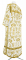 Стихарь дьяконский - парча ПГ3 "Самария" (белый-золото) (вид сзади), обиходные кресты