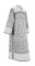 Стихарь дьяконский - парча ПГ3 "Морозко" (белый-серебро) с бархатными вставками, обиходная отделка