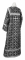 Стихарь дьяконский - шёлк Ш2 "Любава" (чёрный-серебро) вид сзади, соборная отделка
