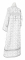 Стихарь дьяконский - шёлк Ш2 "Любава" (белый-серебро) вид сзади, соборная отделка