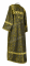 Стихарь дьяконский - шёлк Ш3 "Елизавета" (чёрный-золото) вид сзади, обиходная отделка