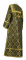 Стихарь дьяконский - шёлк Ш3 "Николаев" (чёрный-золото) вид сзади, соборная отделка